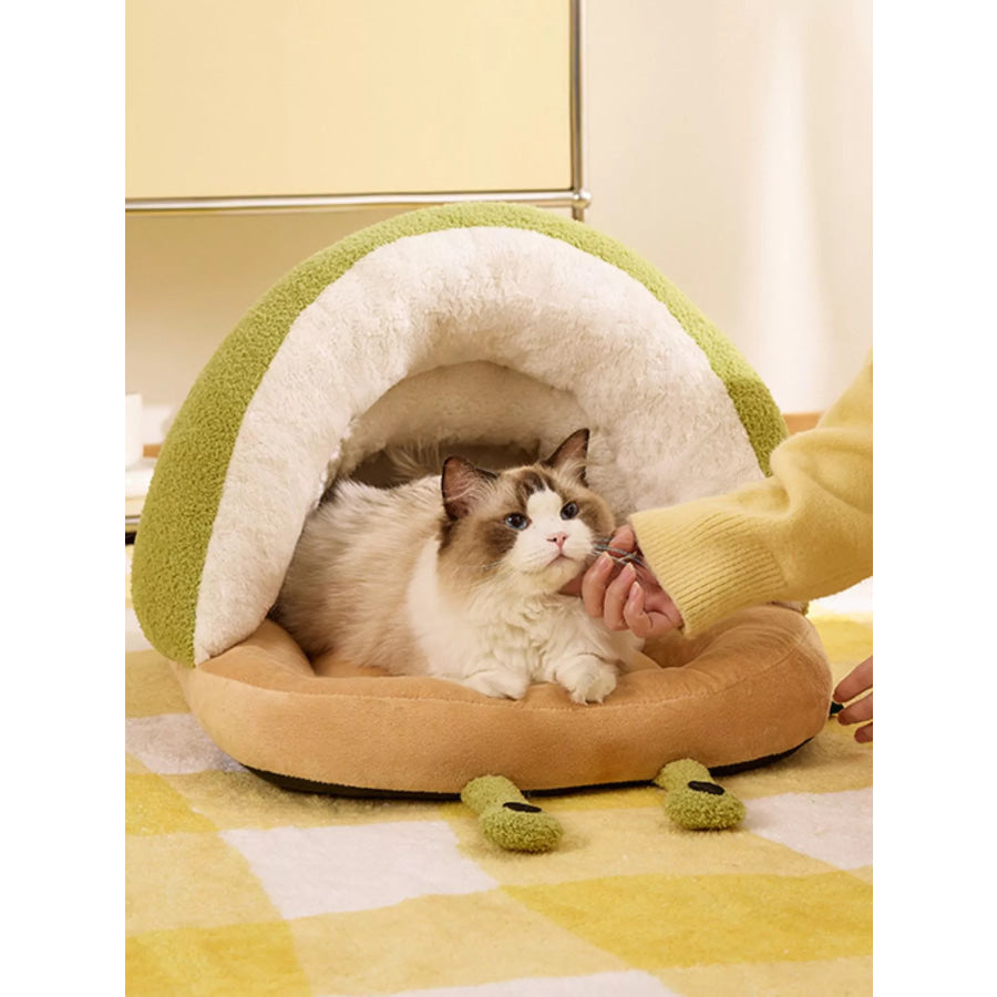 Cozy Caterpillar Shape Pet Nest with Plush Interior Apparel and Accessories