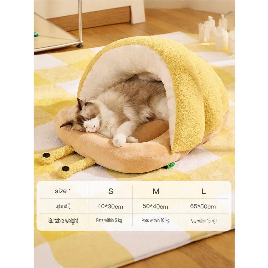 Cozy Caterpillar Shape Pet Nest with Plush Interior Yellow / S Apparel and Accessories