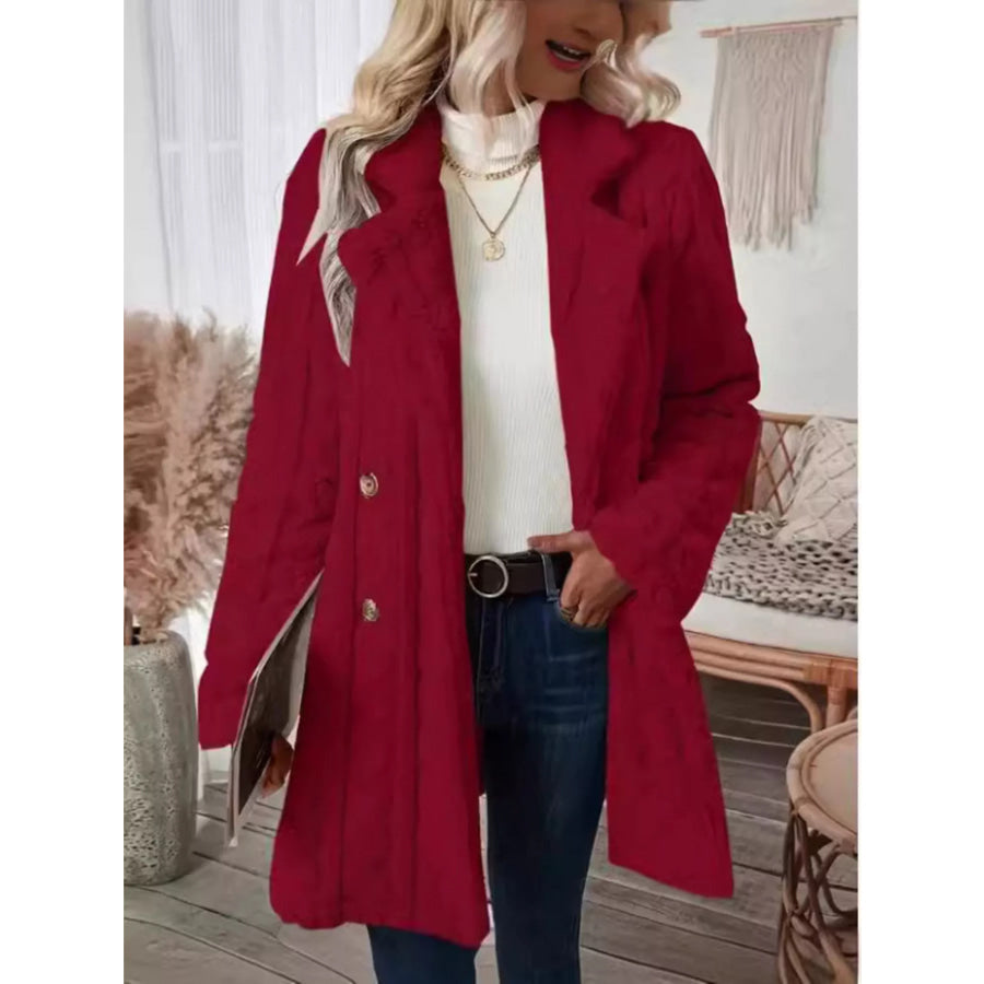 Cozy Faux Shearling Double-Breasted Outerwear Apparel and Accessories