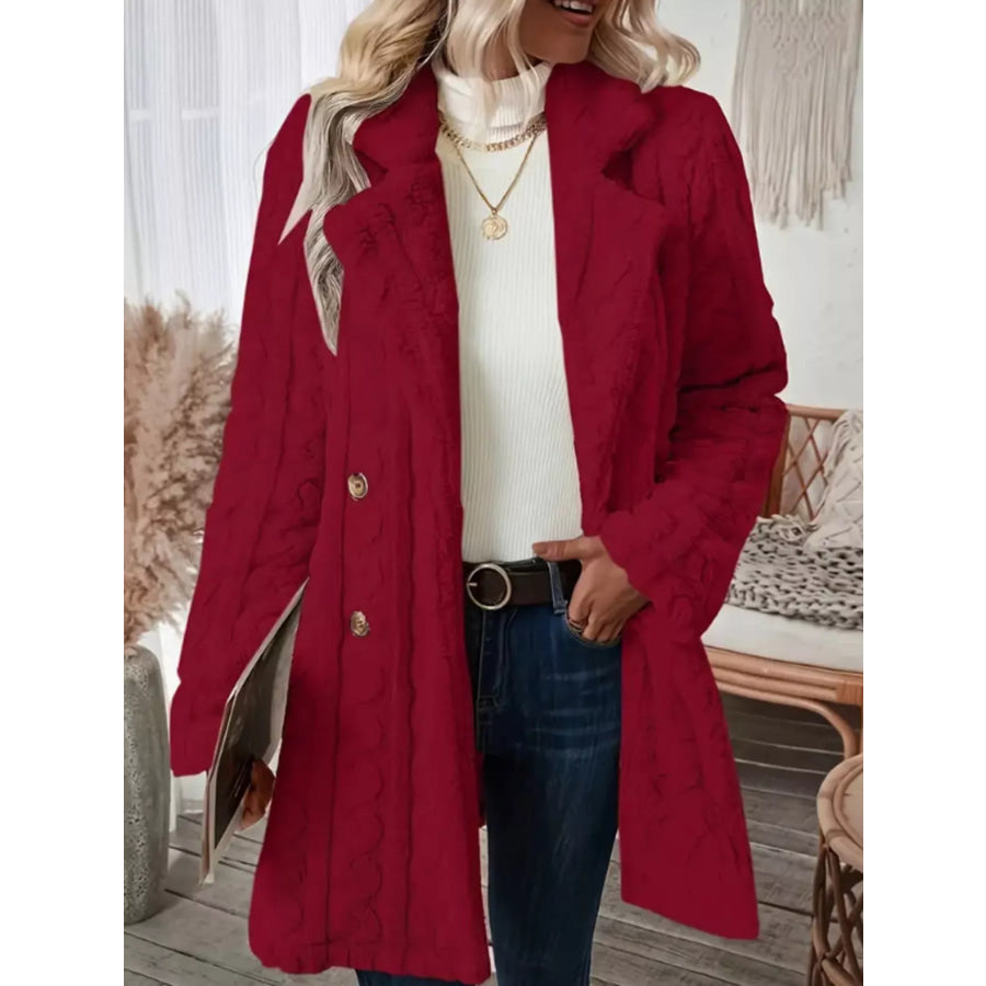 Cozy Faux Shearling Double-Breasted Outerwear Apparel and Accessories
