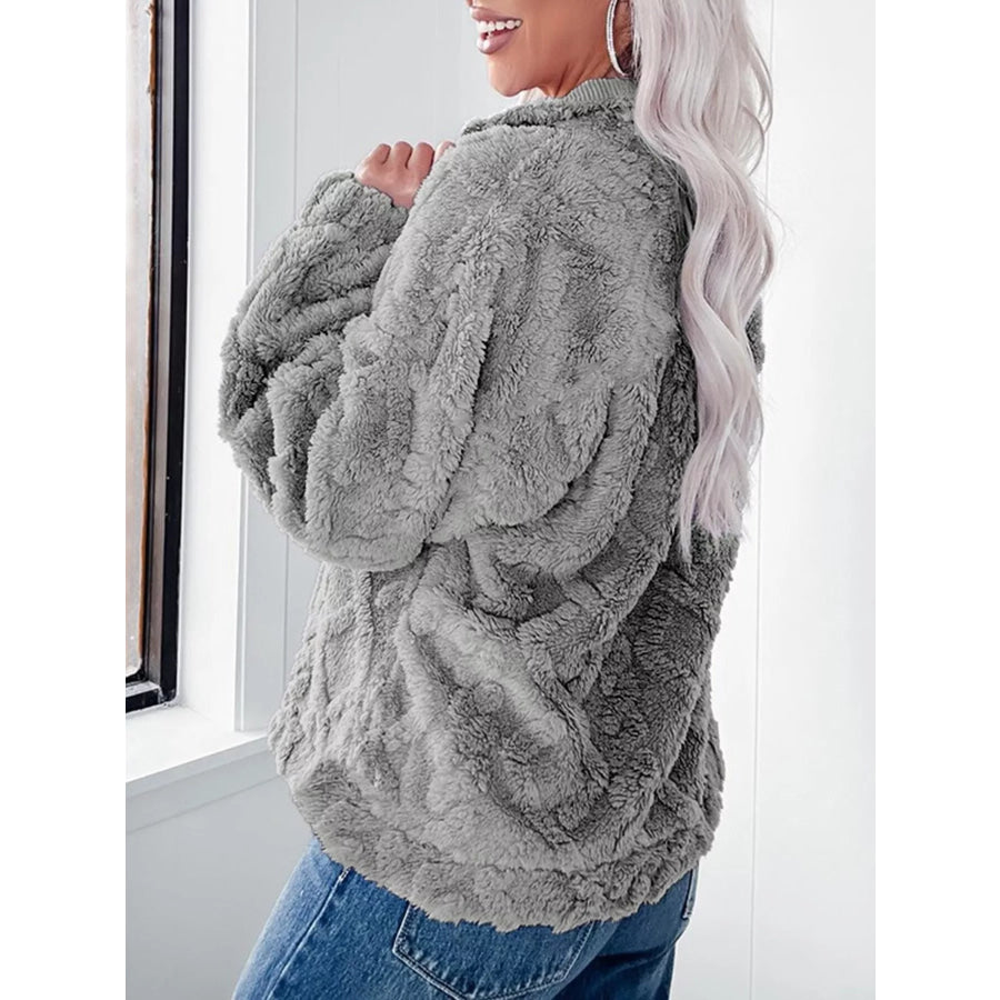 Cozy Fleece Quarter Zip Sweatshirt Apparel and Accessories