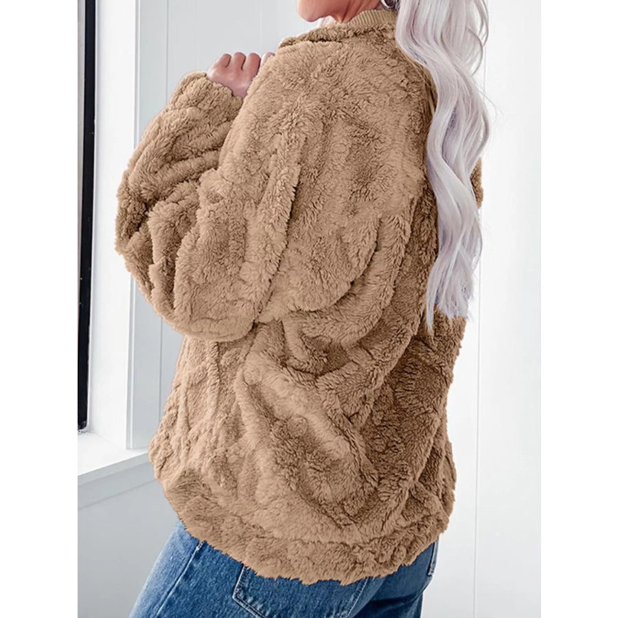 Cozy Fleece Quarter Zip Sweatshirt Apparel and Accessories