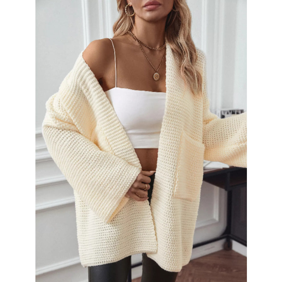 Cozy Knit Open Front Cardigan Apparel and Accessories