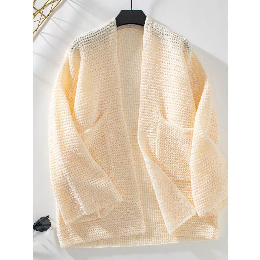 Cozy Knit Open Front Cardigan Apparel and Accessories