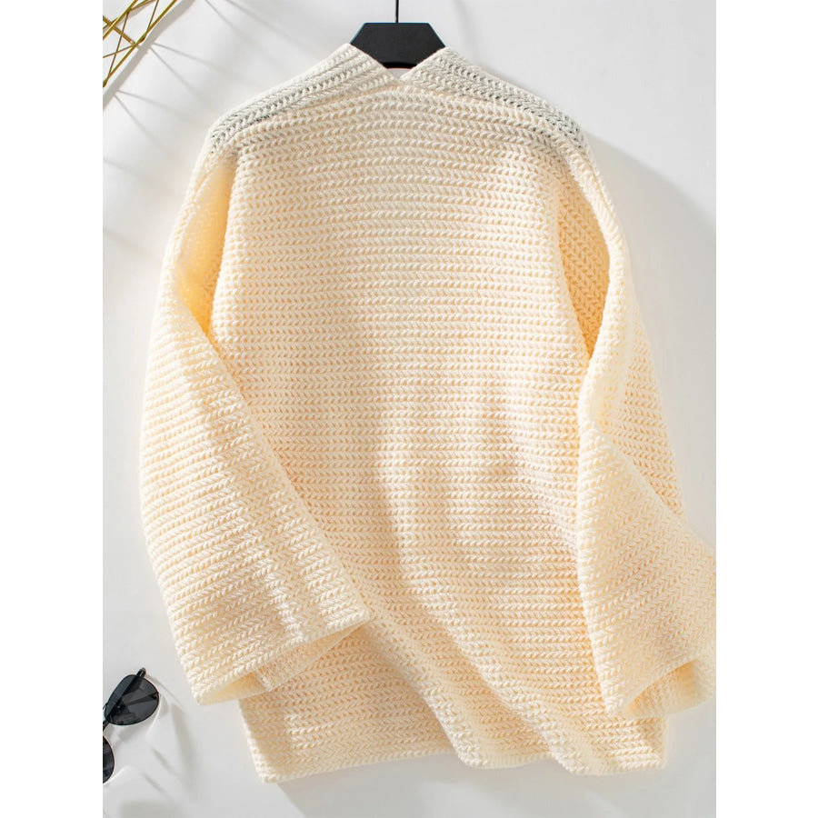 Cozy Knit Open Front Cardigan Apparel and Accessories