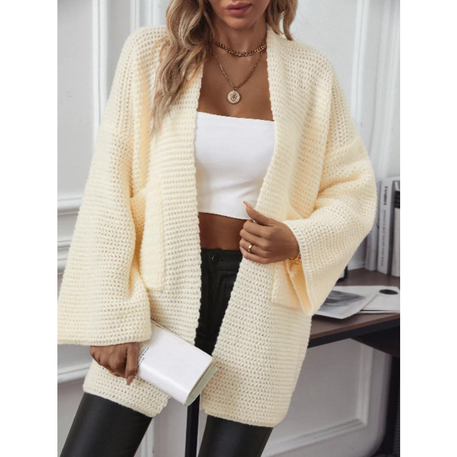 Cozy Knit Open Front Cardigan Apparel and Accessories