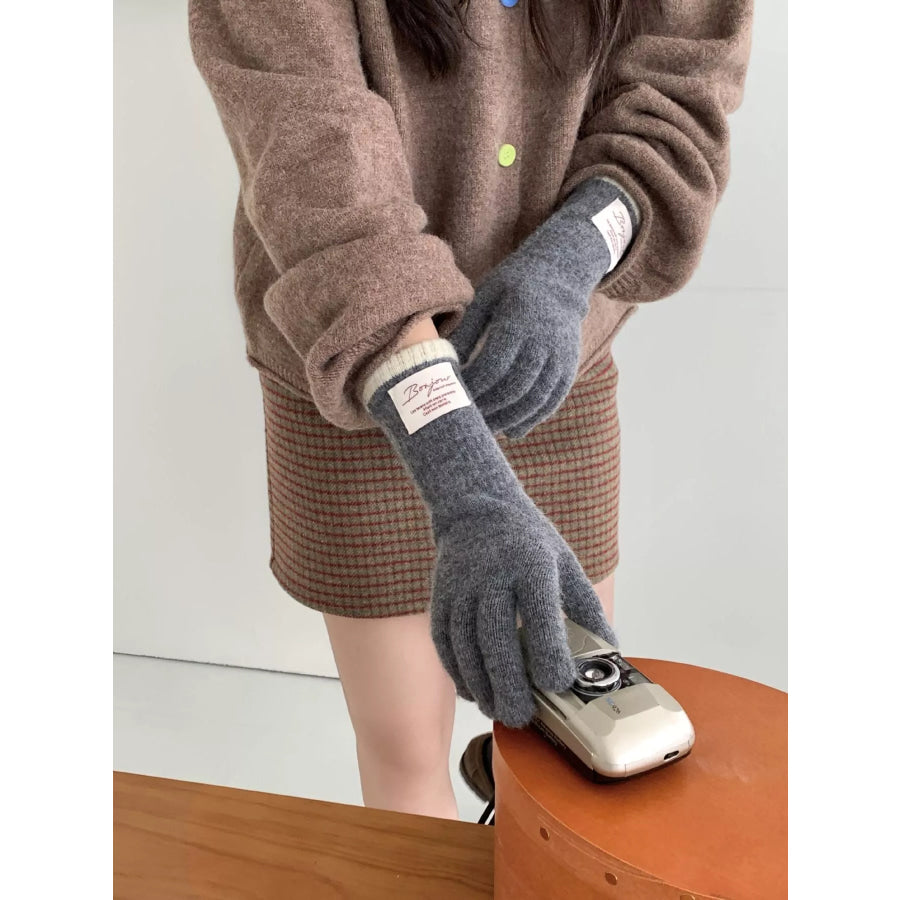 Cozy Knit Touchscreen Gloves Gray / ONESIZE Apparel and Accessories