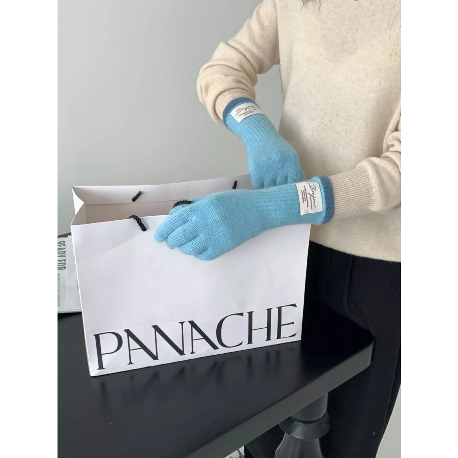 Cozy Knit Touchscreen Gloves Sky Blue / ONESIZE Apparel and Accessories