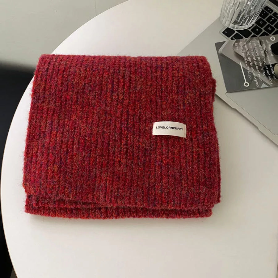 Cozy Knitted Winter Scarf Big Red / ONESIZE Apparel and Accessories