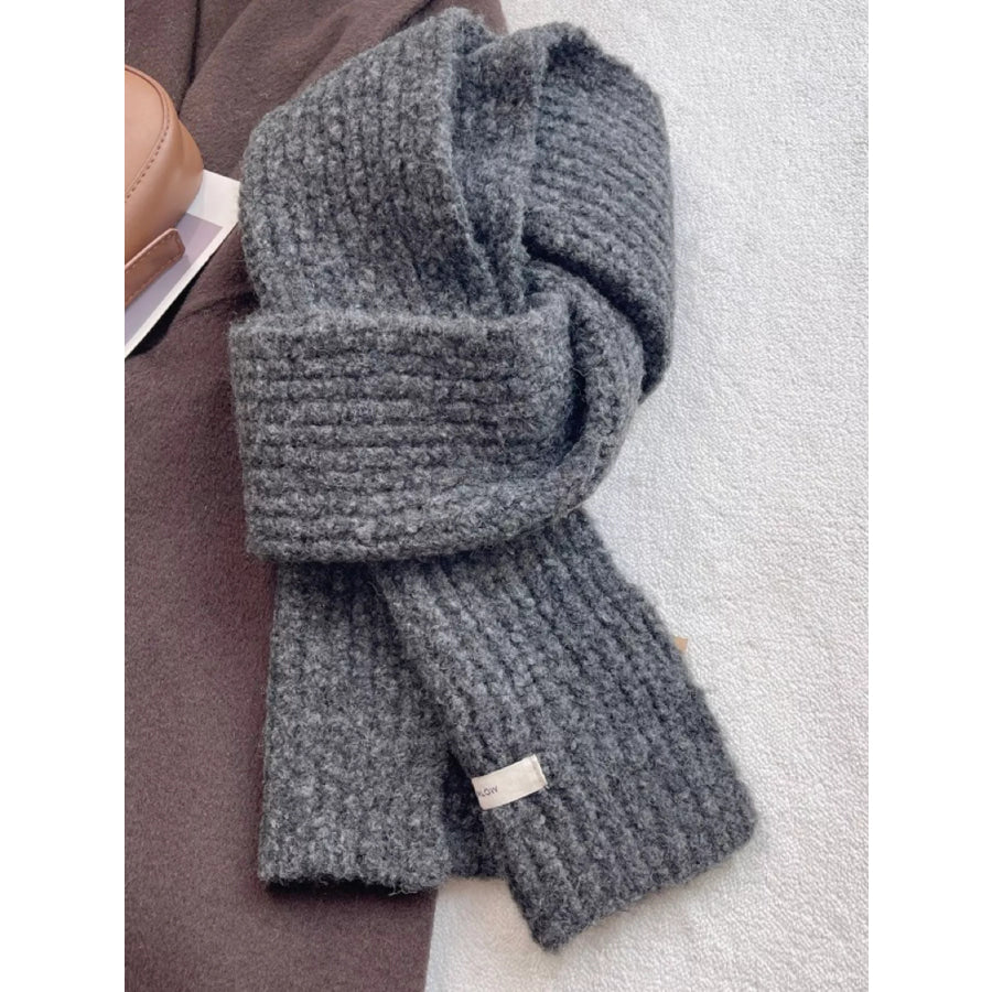 Cozy Knitted Winter Scarf Dark Gray / ONESIZE Apparel and Accessories