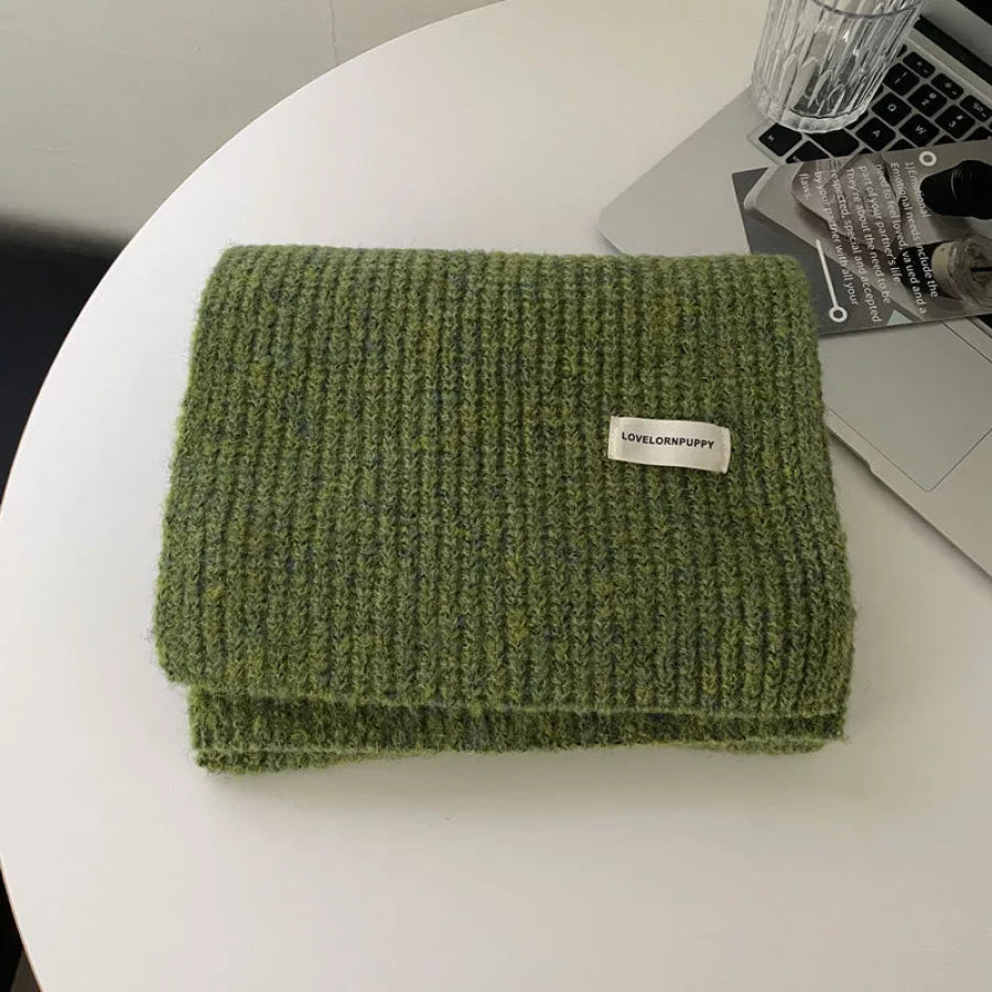 Cozy Knitted Winter Scarf Green / ONESIZE Apparel and Accessories
