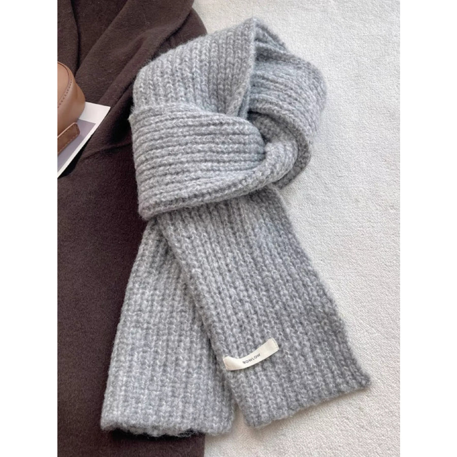 Cozy Knitted Winter Scarf Light Gray / ONESIZE Apparel and Accessories