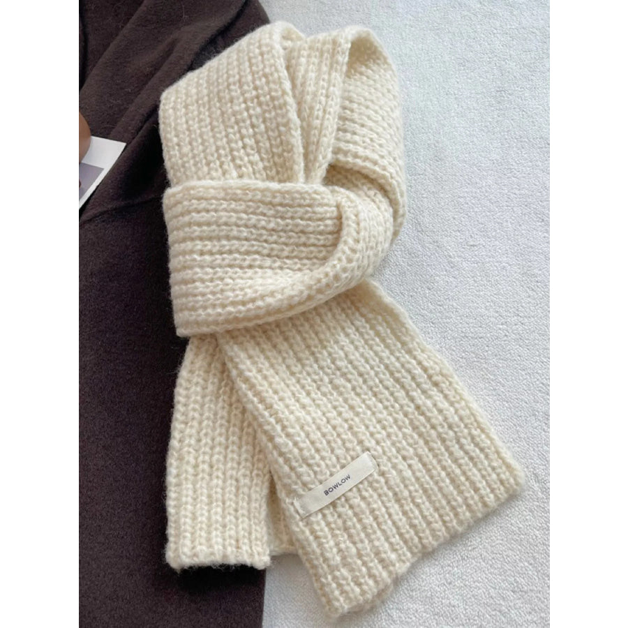 Cozy Knitted Winter Scarf Off-white / ONESIZE Apparel and Accessories