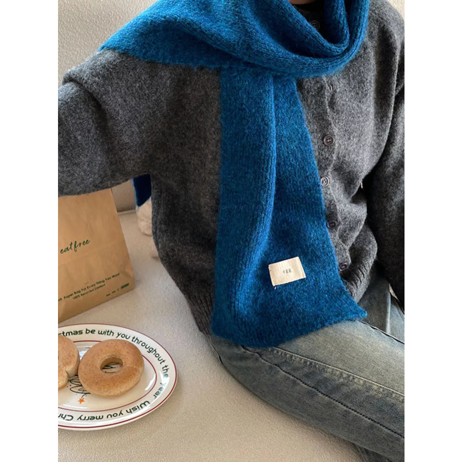 Cozy Knitted Winter Scarf Peacock Blue / One Size Apparel and Accessories