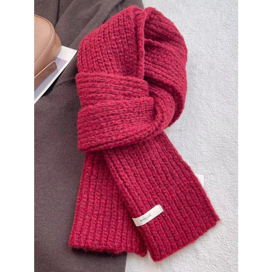 Cozy Knitted Winter Scarf Red / ONESIZE Apparel and Accessories