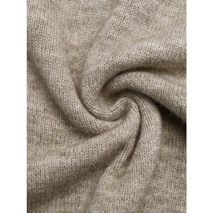 Cozy Mock Neck Sweater with Contrast Trim Apparel and Accessories