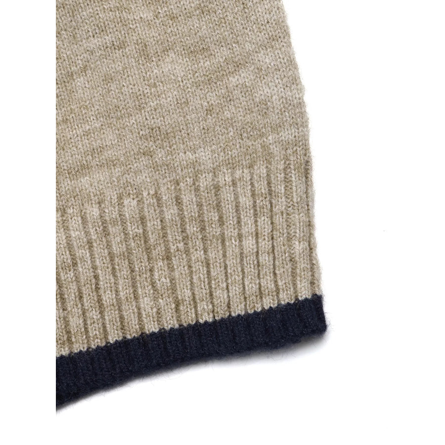 Cozy Mock Neck Sweater with Contrast Trim Apparel and Accessories