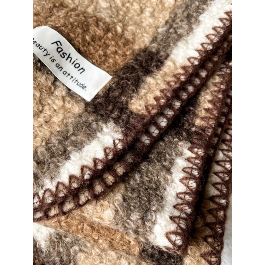 Cozy Plaid Knitted Scarf Apparel and Accessories
