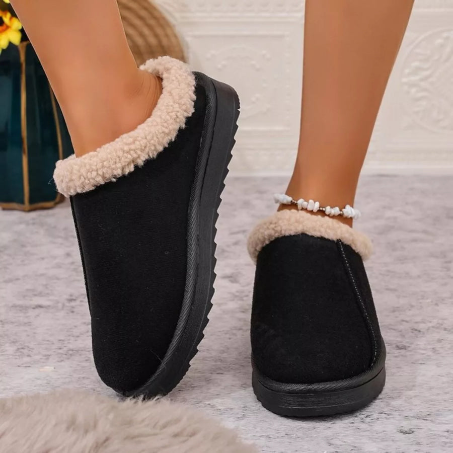 Cozy Plush Lined Clog Slippers Black / 36 Apparel and Accessories