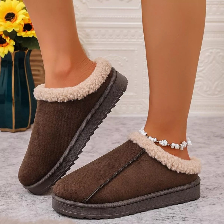 Cozy Plush Lined Clog Slippers Chocolate / 36 Apparel and Accessories