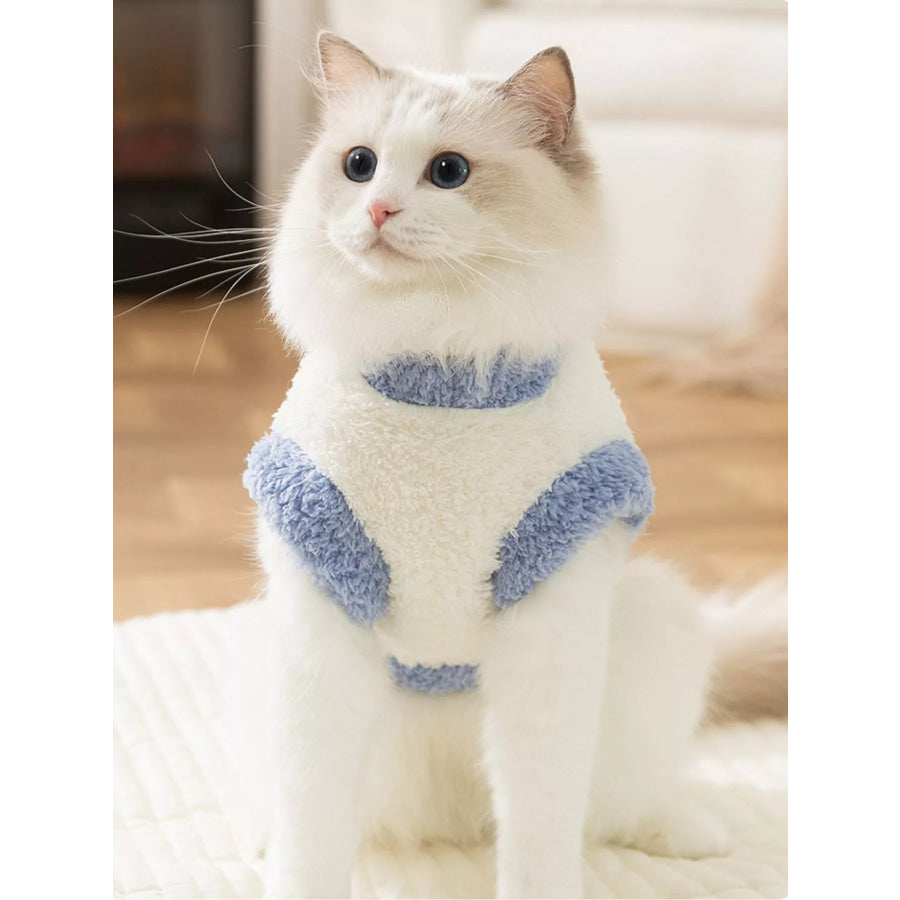 Cozy Plush Pet Sweater with Cute Patch Apparel and Accessories