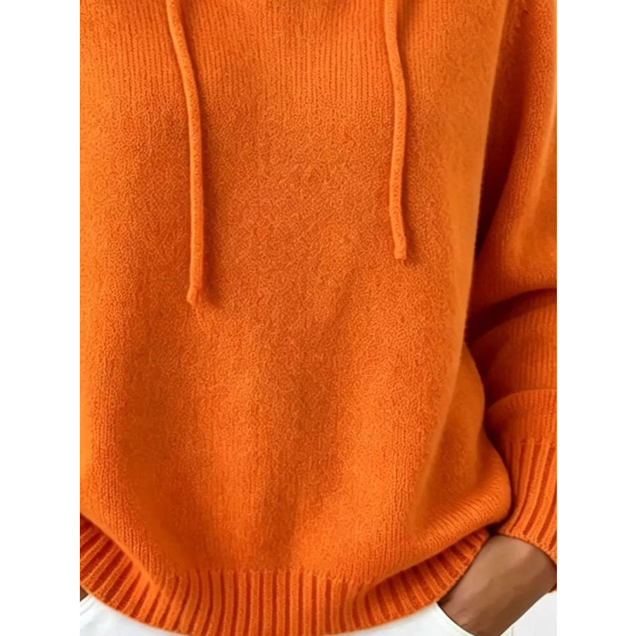 Cozy Ribbed Long‑Sleeve Hooded Sweater Apparel and Accessories