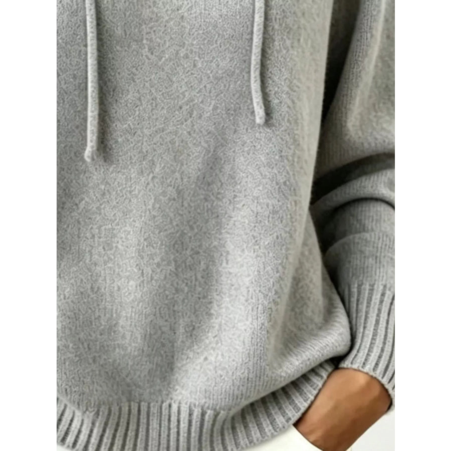 Cozy Ribbed Long‑Sleeve Hooded Sweater Apparel and Accessories