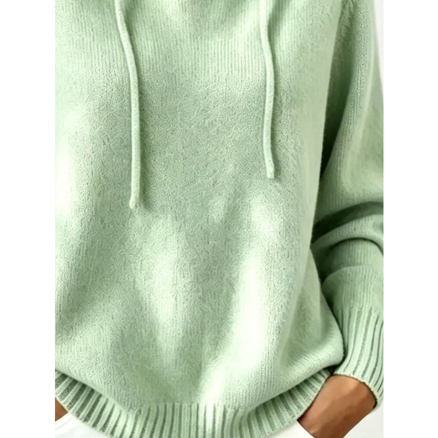 Cozy Ribbed Long‑Sleeve Hooded Sweater Apparel and Accessories