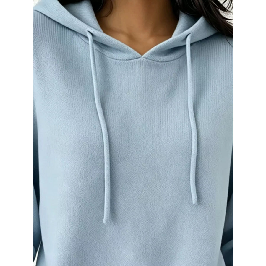 Cozy Ribbed Long‑Sleeve Hooded Sweater Apparel and Accessories