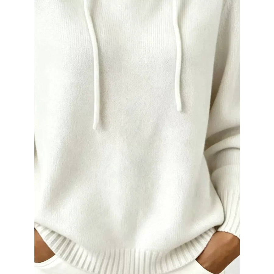 Cozy Ribbed Long‑Sleeve Hooded Sweater Apparel and Accessories