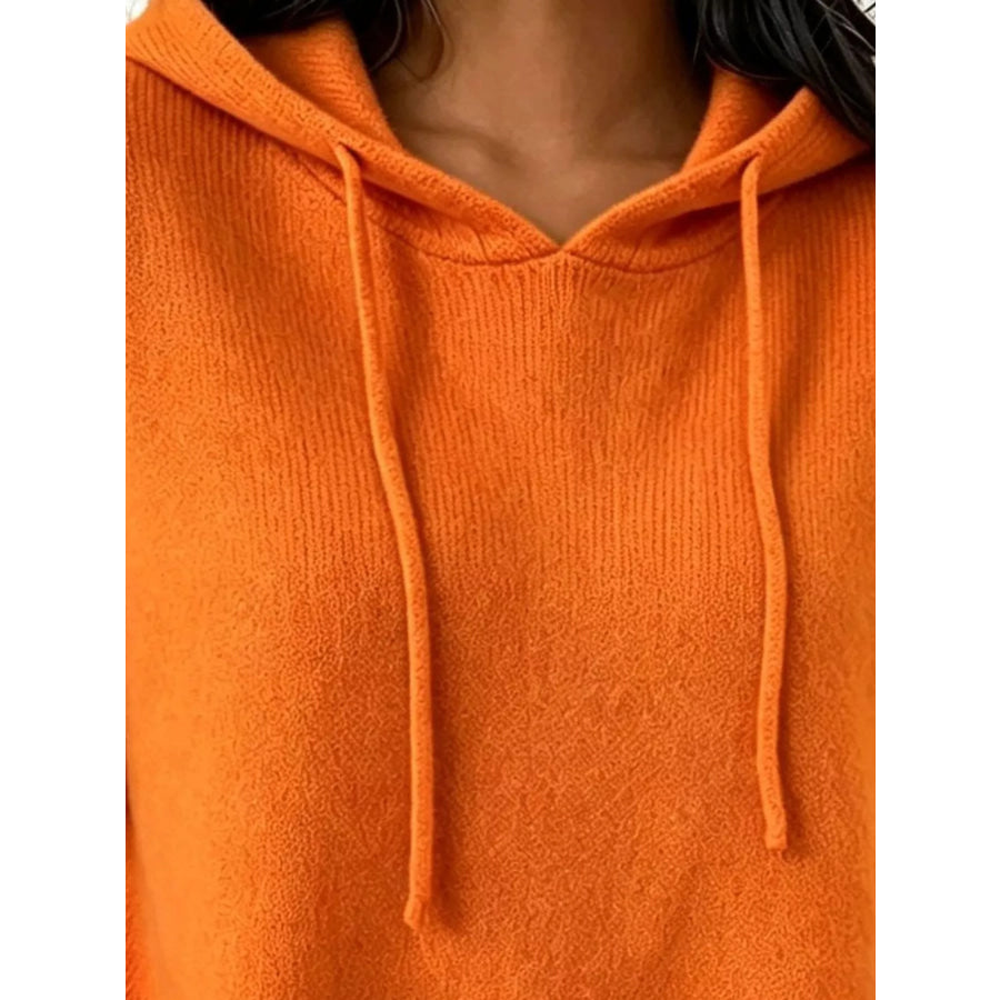 Cozy Ribbed Long‑Sleeve Hooded Sweater Apparel and Accessories