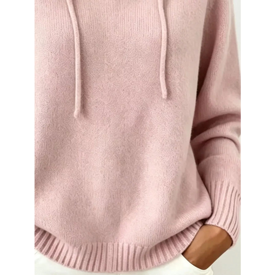 Cozy Ribbed Long‑Sleeve Hooded Sweater Apparel and Accessories