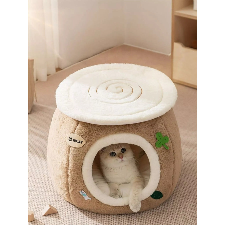 Cozy Tree Stump Pet Nest Apparel and Accessories