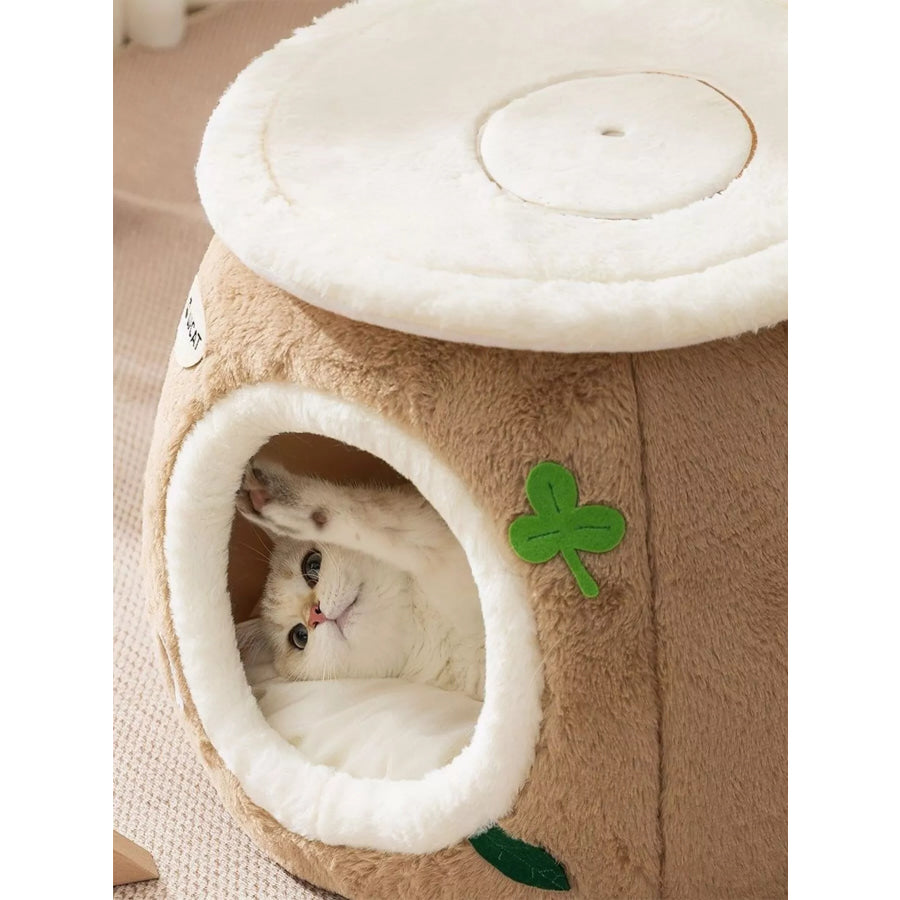 Cozy Tree Stump Pet Nest Apparel and Accessories