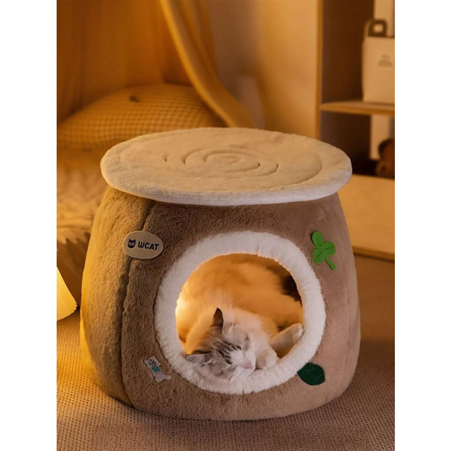Cozy Tree Stump Pet Nest Apparel and Accessories