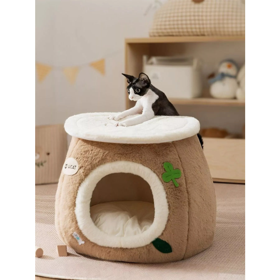 Cozy Tree Stump Pet Nest Apparel and Accessories