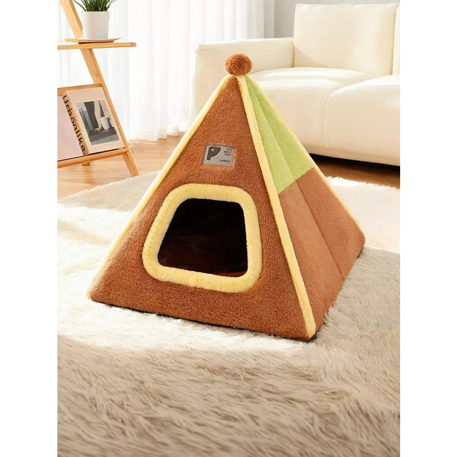 Cozy Triangle Pet Tent Ochre / S Apparel and Accessories