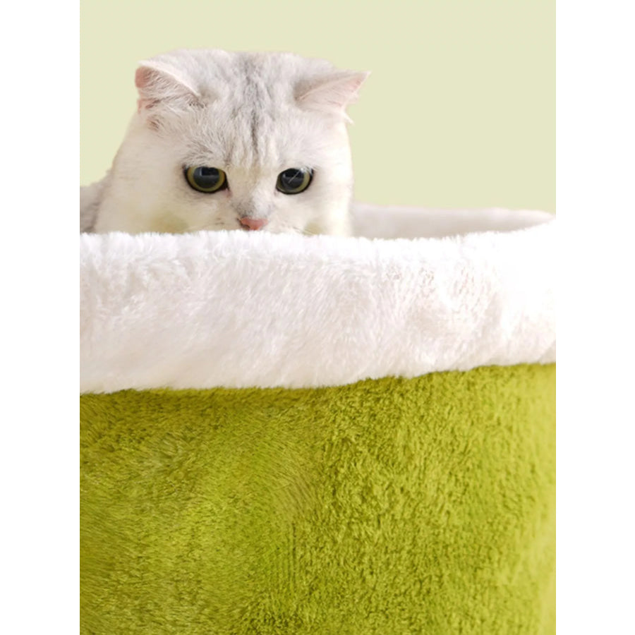 Cozy Warm Round Covered Semi-Enclosed Pet Nest Apparel and Accessories