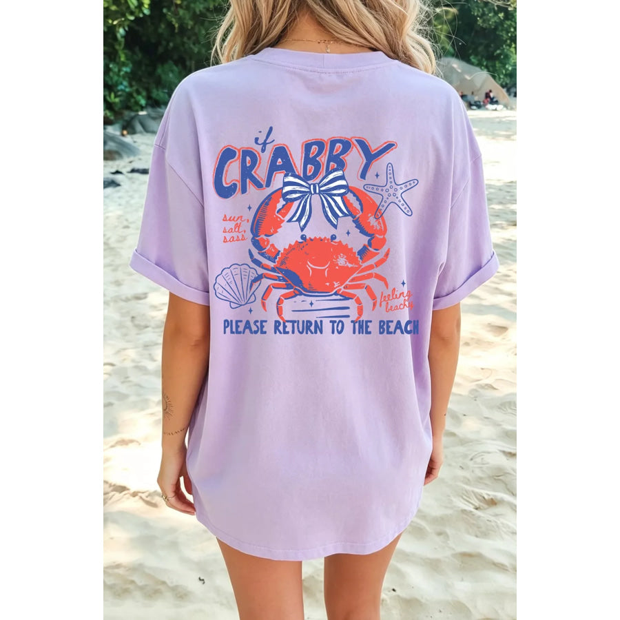 CRABBY Beach Day Graphic T Shirt Apparel and Accessories