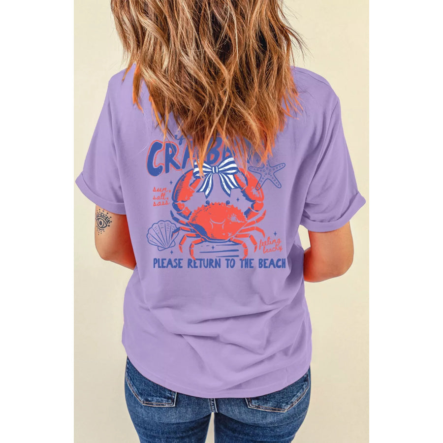 CRABBY Beach Day Graphic T Shirt Apparel and Accessories