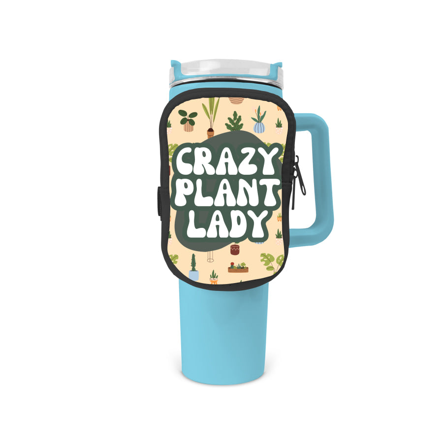 Crazy Plant Lady Zippered Pouch/Bag For 40oz Tumbler Tumbler