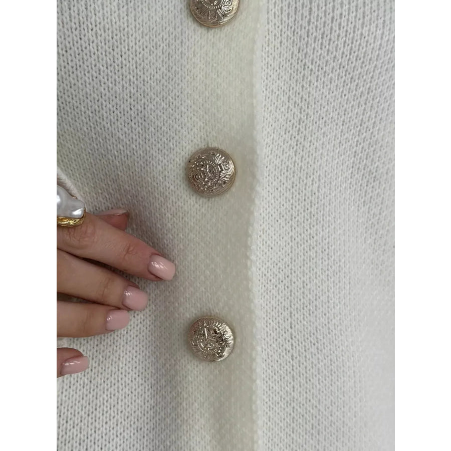 Crew-Neck Button Down Cardigan Apparel and Accessories
