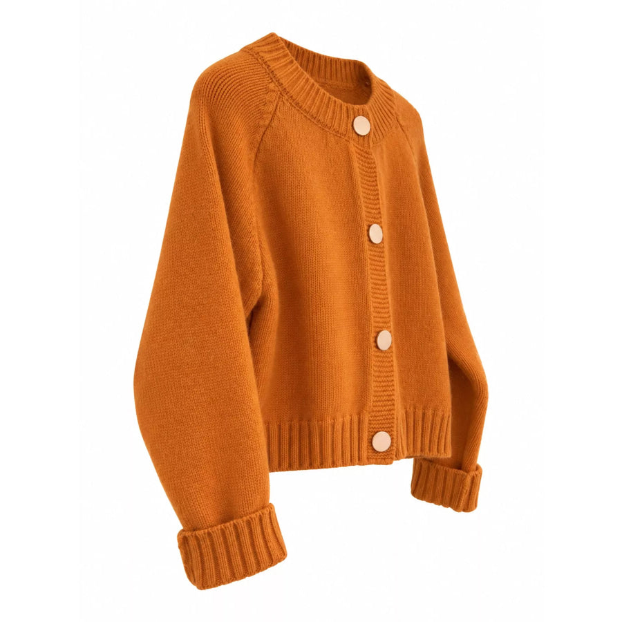 Crew Neck Button Down Cardigan Apparel and Accessories