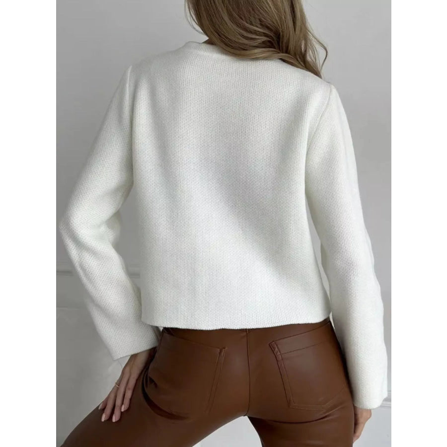 Crew-Neck Button Down Cardigan Apparel and Accessories