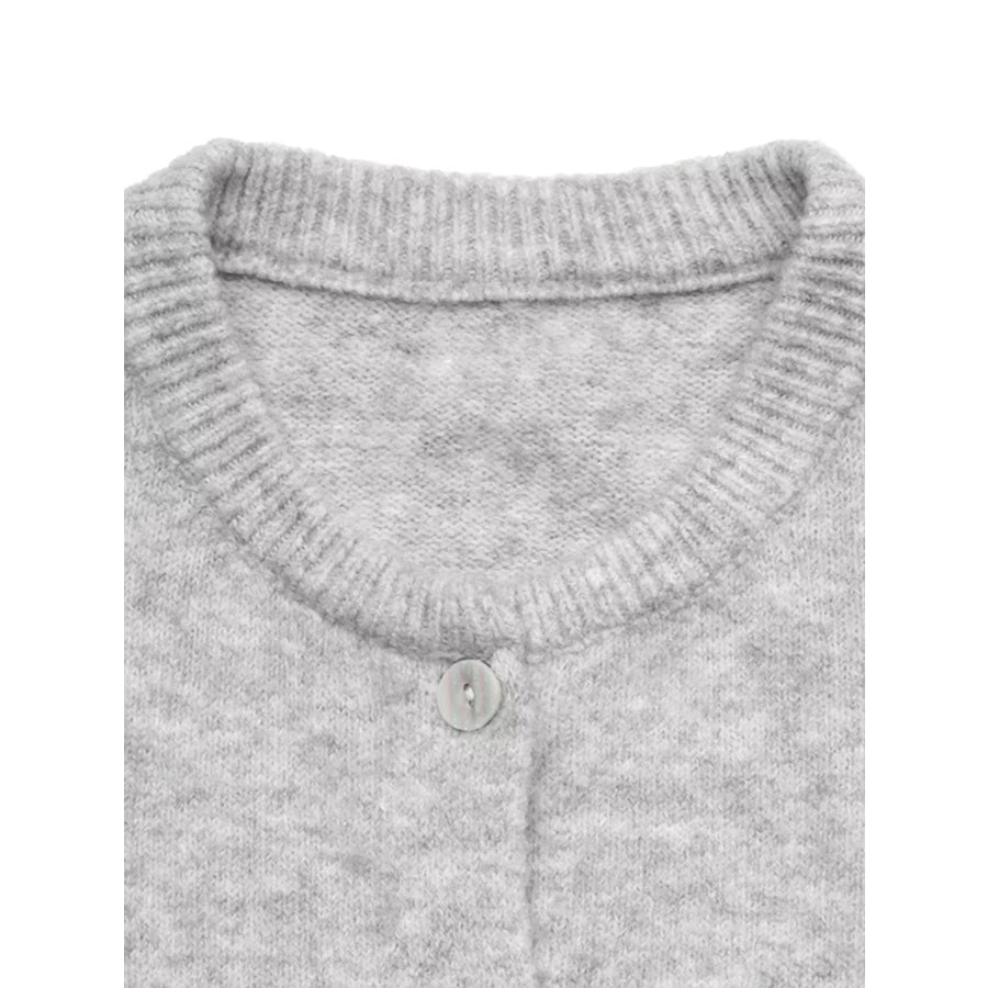 Crew Neck Button-Down Cardigan Apparel and Accessories