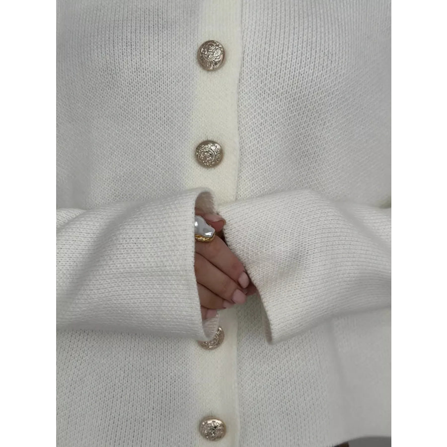 Crew-Neck Button Down Cardigan Apparel and Accessories