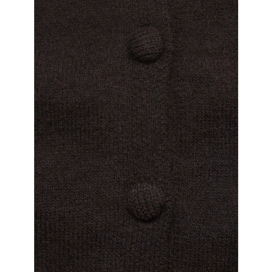 Crew Neck Button-Up Cardigan Apparel and Accessories