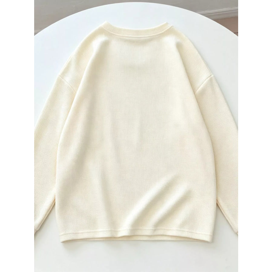 Crew Neck Long Sleeve Sweatshirt Apparel and Accessories