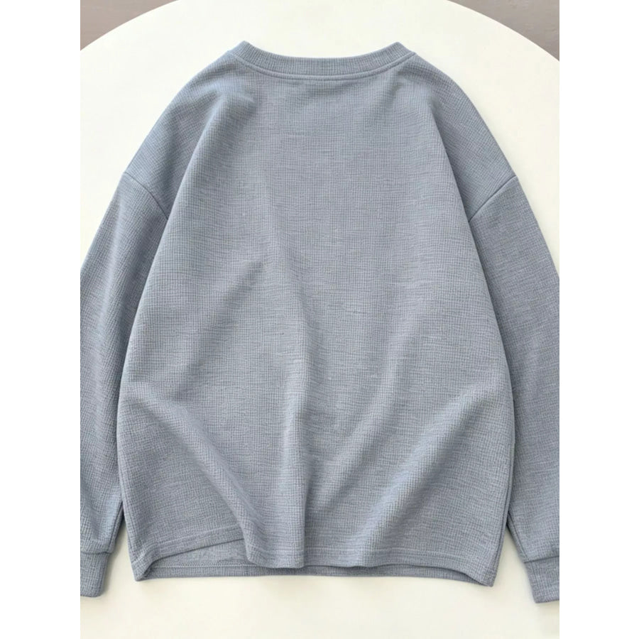 Crew Neck Long Sleeve Sweatshirt Apparel and Accessories