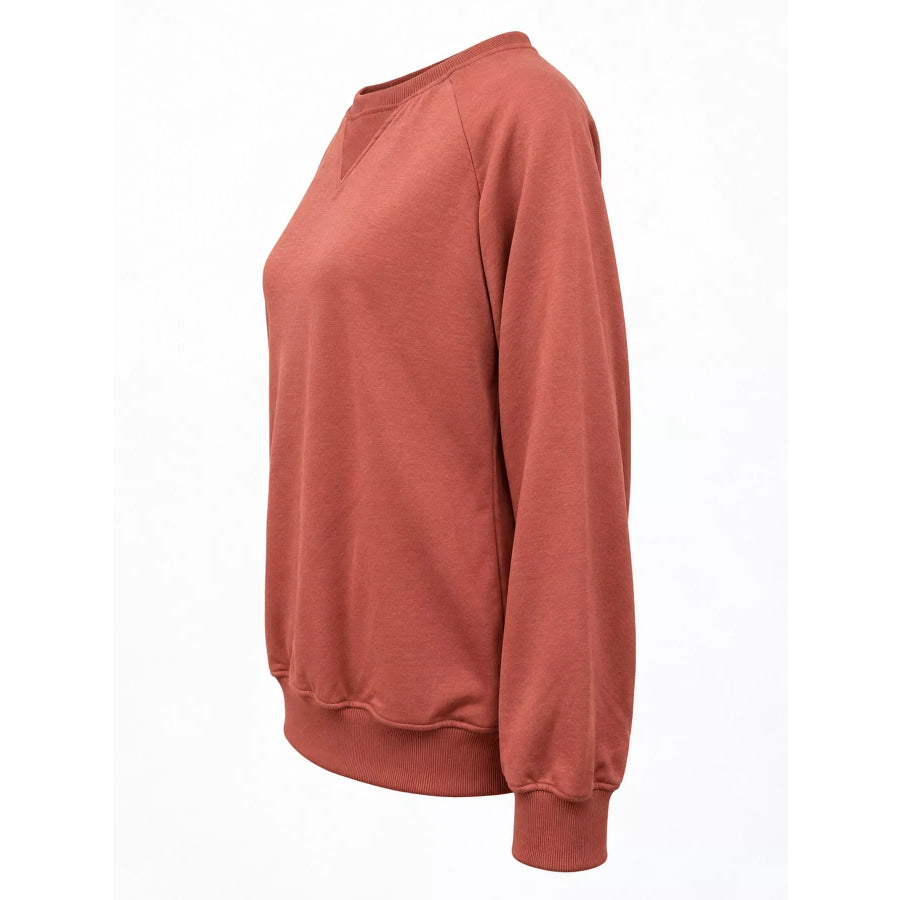 Crew Neck Raglan Sleeve Sweatshirt Apparel and Accessories